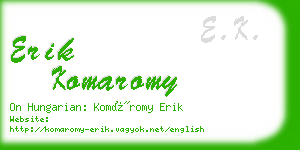 erik komaromy business card